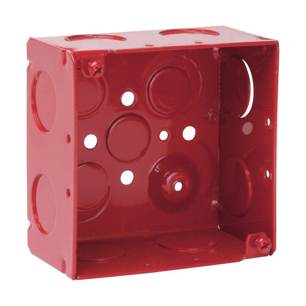 4SQ W OB 2-1/8&#34; D 3/4&#34; KO GS RED