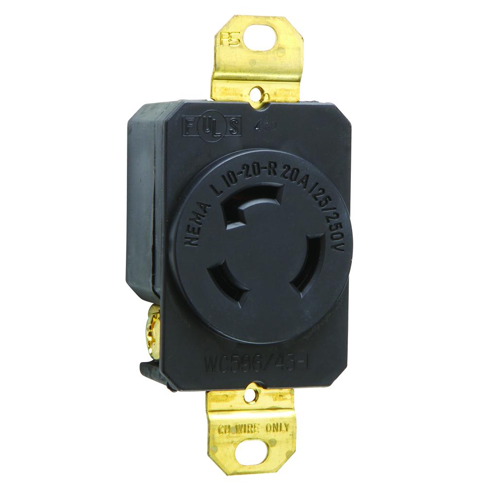 TURNLOK RECEPTACLE 3W 20A 125/250V