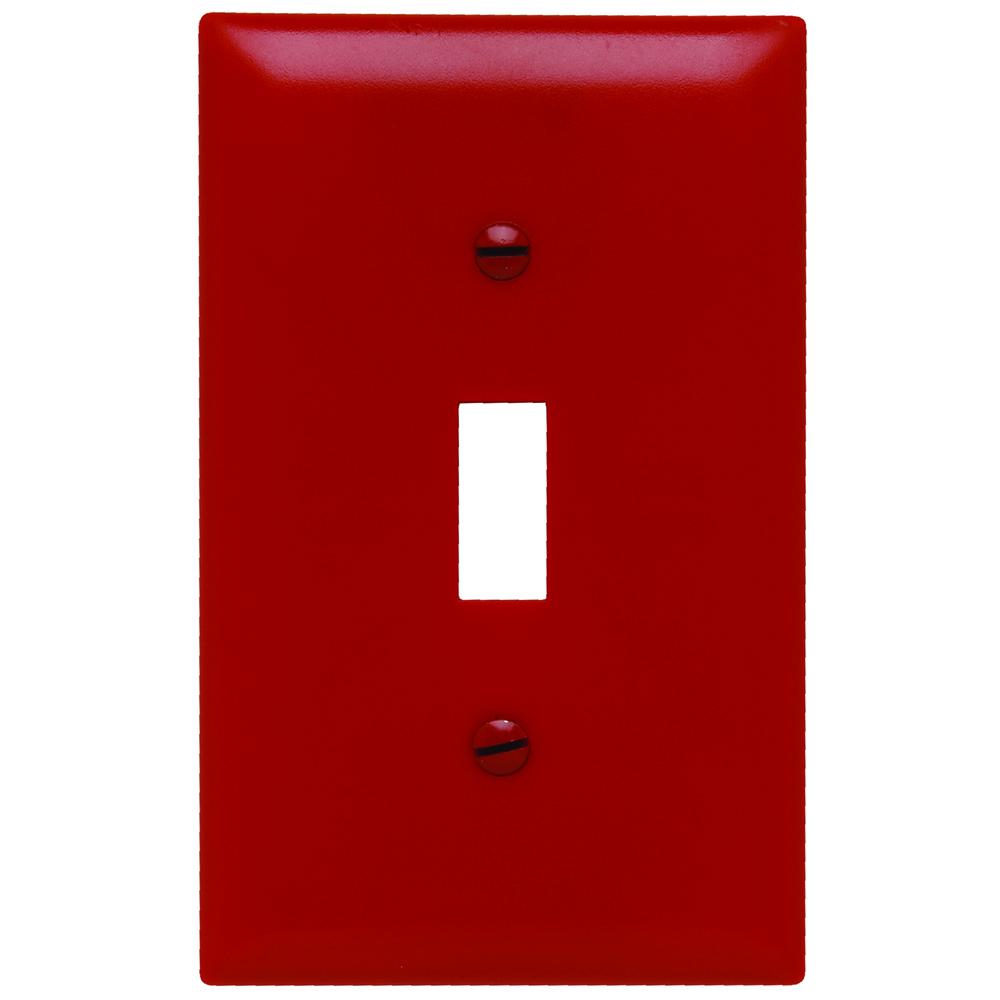 TRADEMASTER WALL PLATE 1G 1 TOGGLE RED