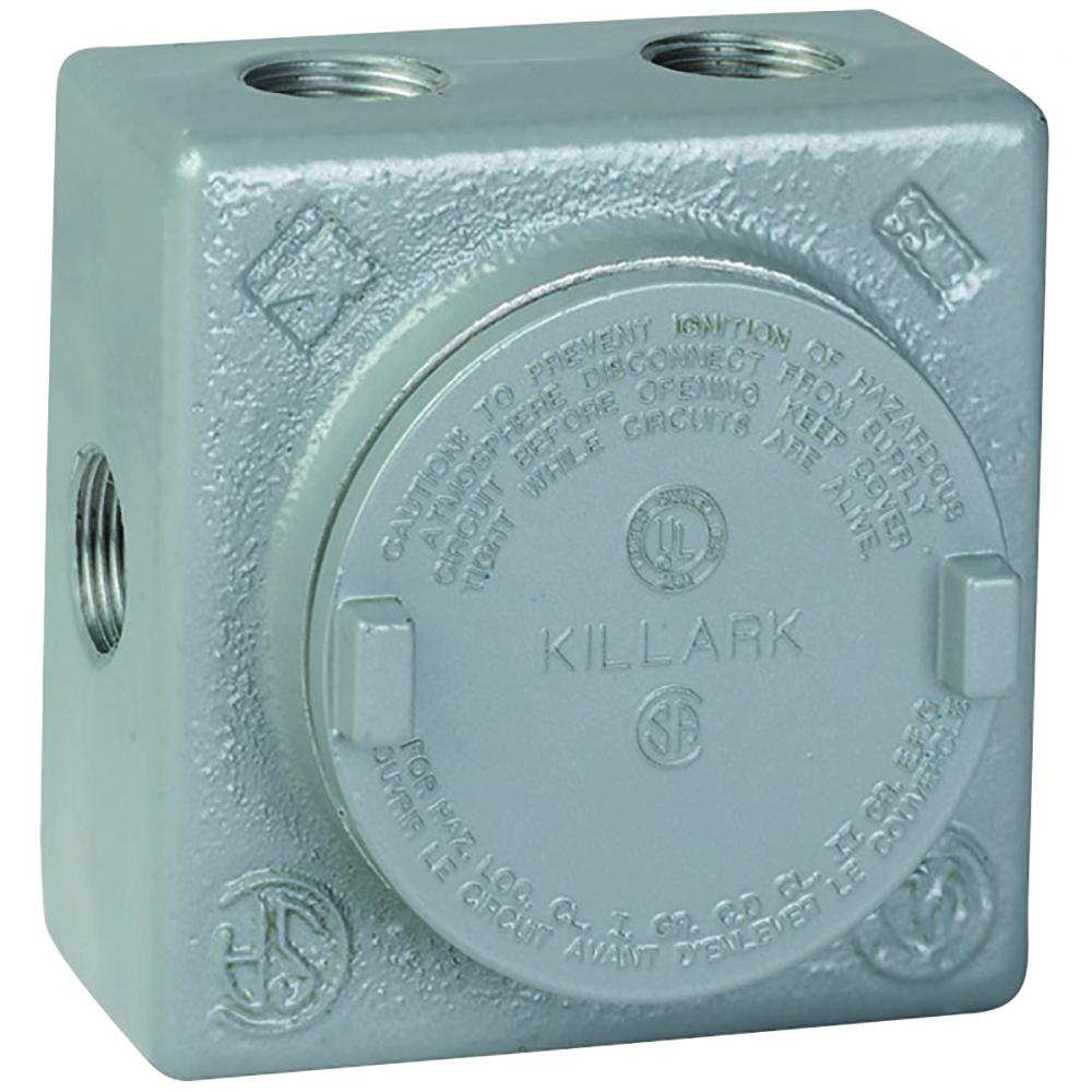 OUTLET BODY, SQUARE 1/2&#34; AL