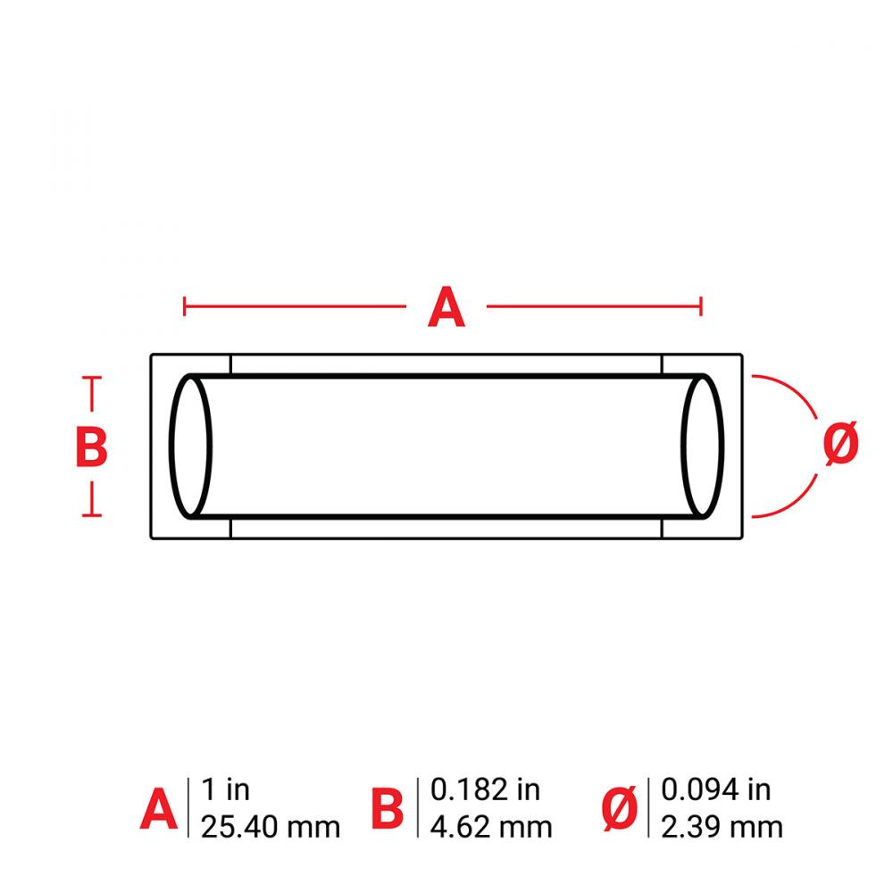 Heat-Shrink Lbls 0.094Dia RD 1&#34; RL/100